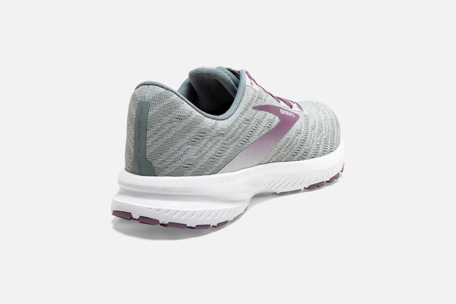 Brooks Running Shoes Womens Grey/Purple - Launch 7 Road - 7295-FDOBG